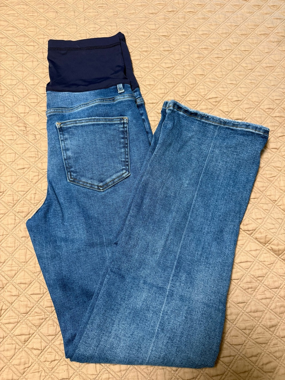 Pinkblush Navy Waistband Blue Denim straight leg Jeans